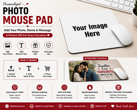 Personalized Photo Mouse Pad – Customize with Your Photo